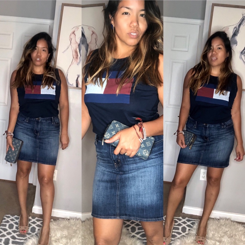 🆕NWT Tommy Sport Navy w/Faded logo Sleeveless top